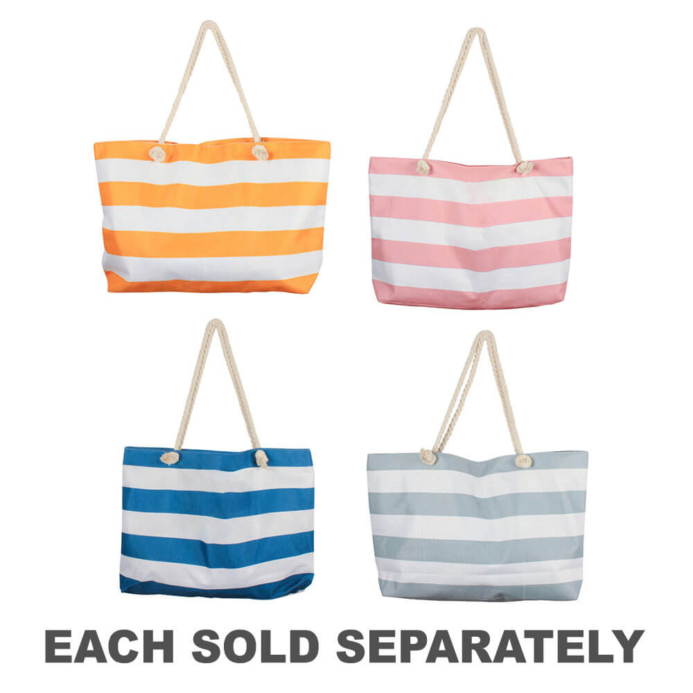 Retro Stripe Beach Bag w/ Inner Zip (70x42x15cm)