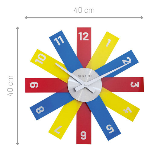 NeXtime Plexi Wall Clock 40cm (Multicolor)