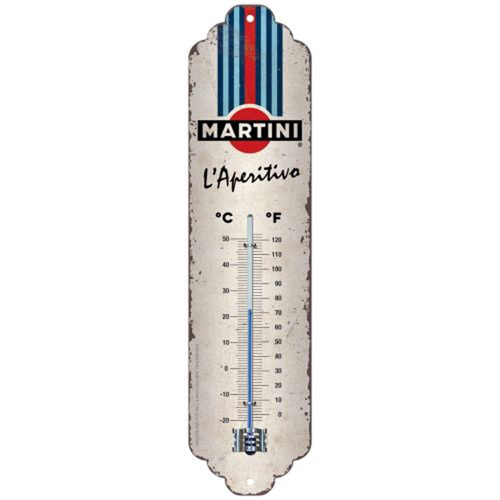 Nostalgic-Art Martini L'Aperitivo Racing Stripes Thermometer