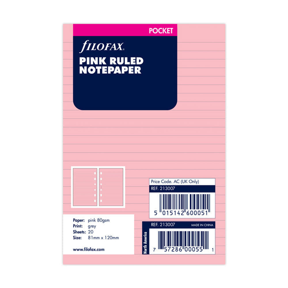 Filofax geregeerd notitiebuipaper -vulling 20pk