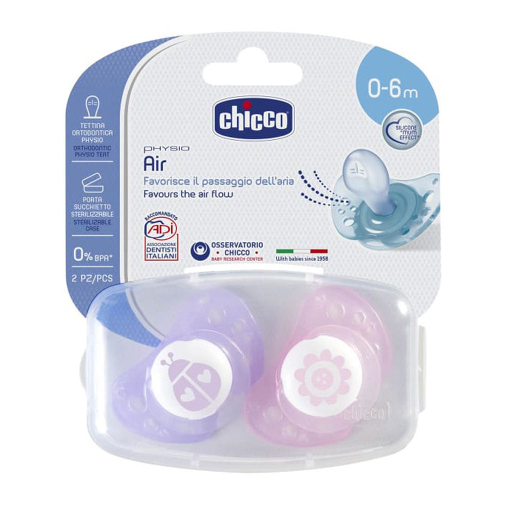 Chicco Physio Soother for Gir 2pk (0-6m)