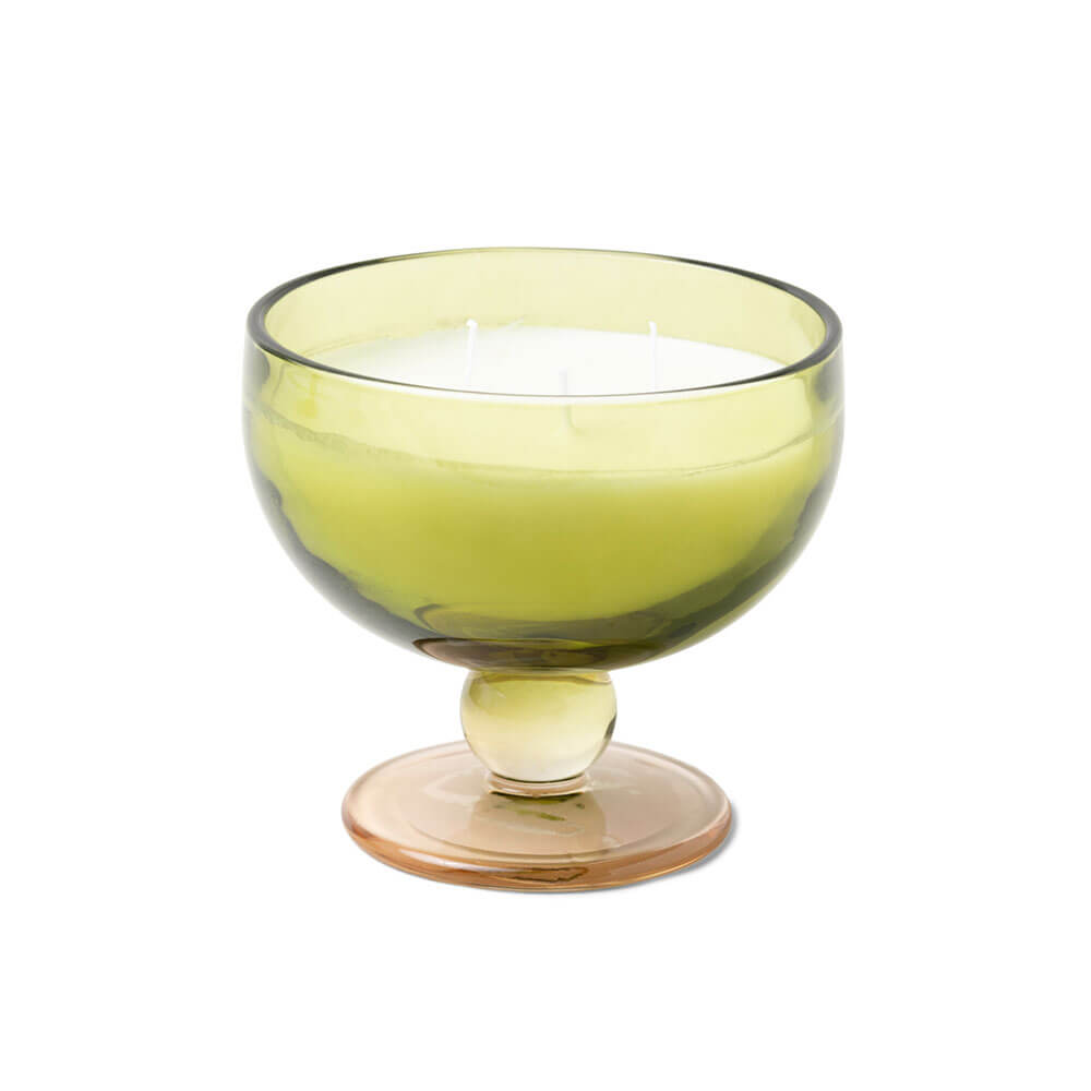 Bougie gobelet en verre teinté 6oz