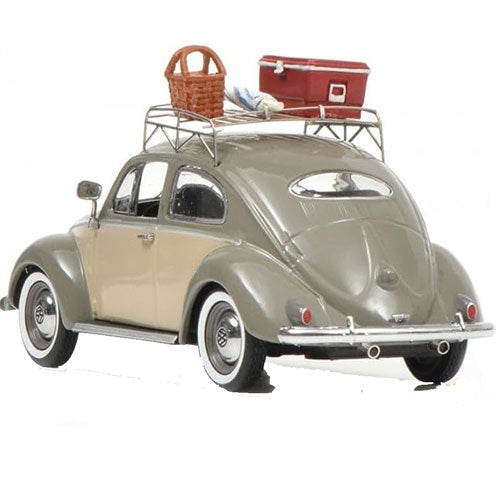 VW Beetle Ovali w/ Roof Rack & Picnic Basket 1:43 Model Car