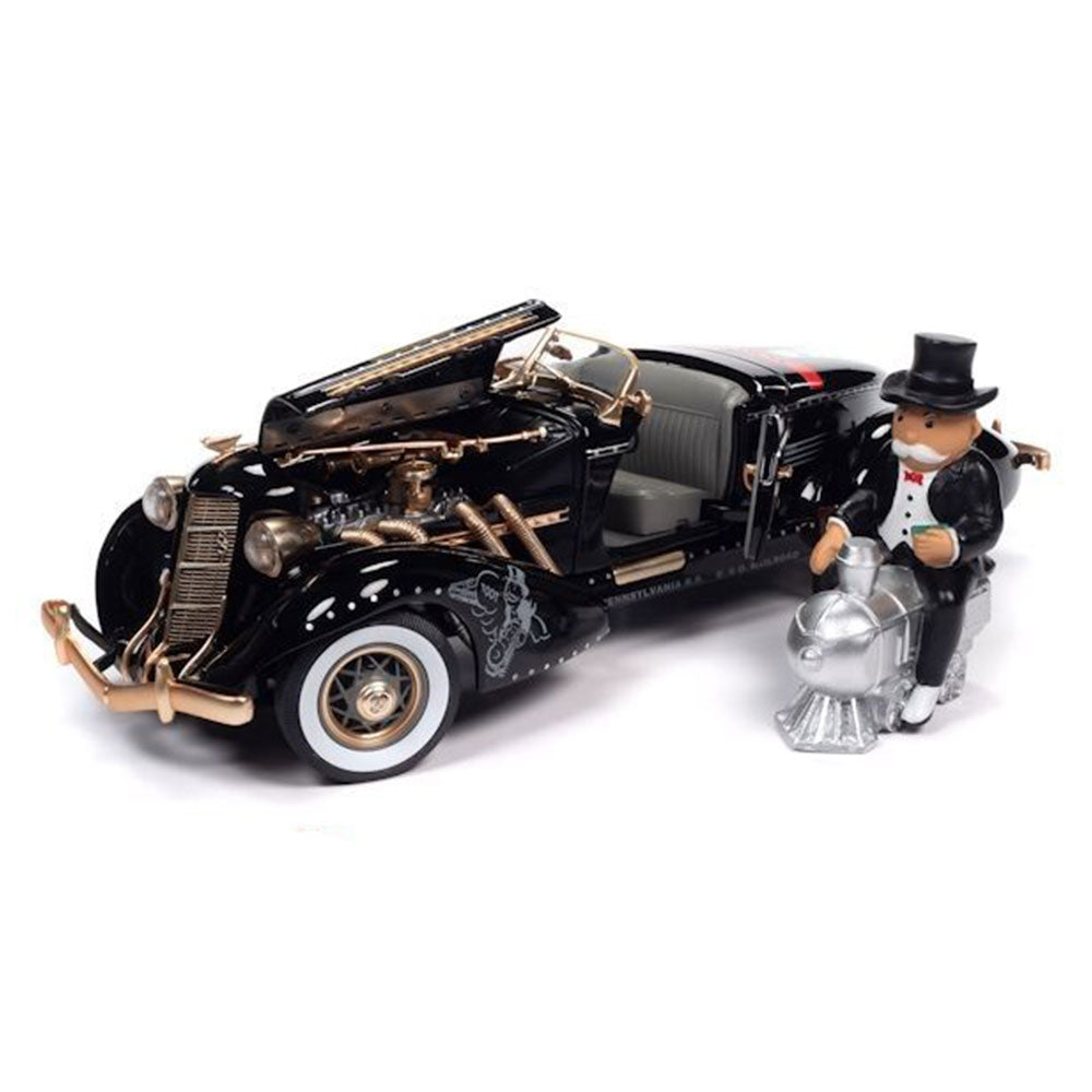 1935 Auburn 851 Sportster 1/18 Scale & Monopoly Figure