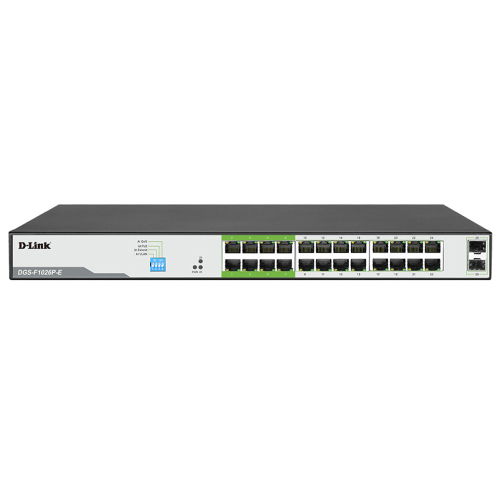 D-Link Gigabit Poe Switch mit 2 Uplink-Anschlüssen