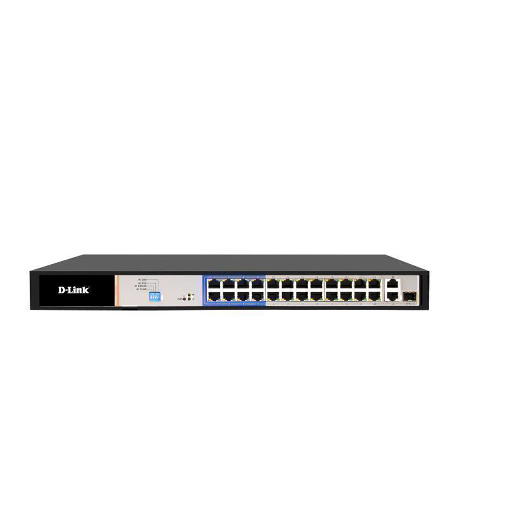 D-Link Poe Switch m/ lang rækkevidde Port