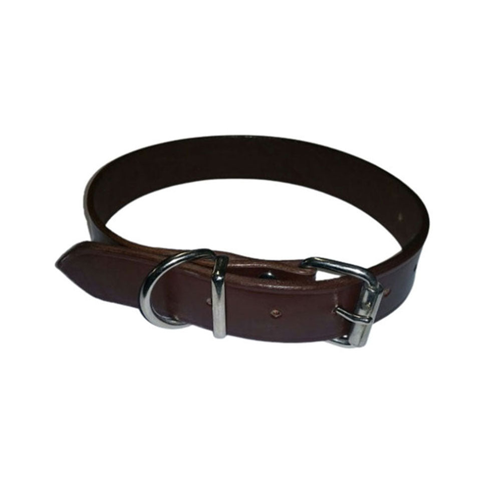 Leather Plain Collar (Brown)