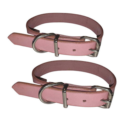 Leather Plain Collar (Pink)