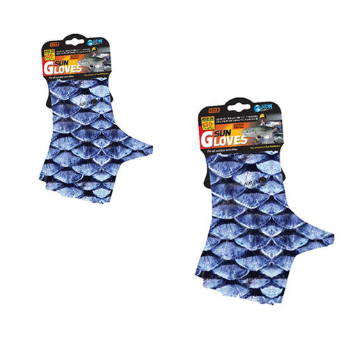 Blue Scales Sun Glove