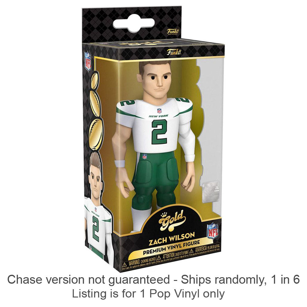 NFL: NY Jets Zach Wilson Vinyl Gold Chase Schiffe 1 zu 6