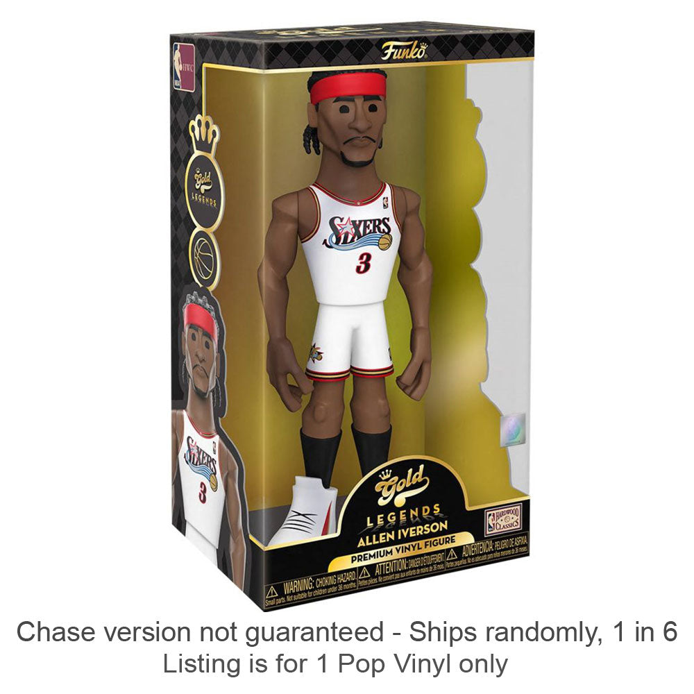 NBA: 76ers Allen Iverson Vinyl Gold Chase Ships 1 zu 6