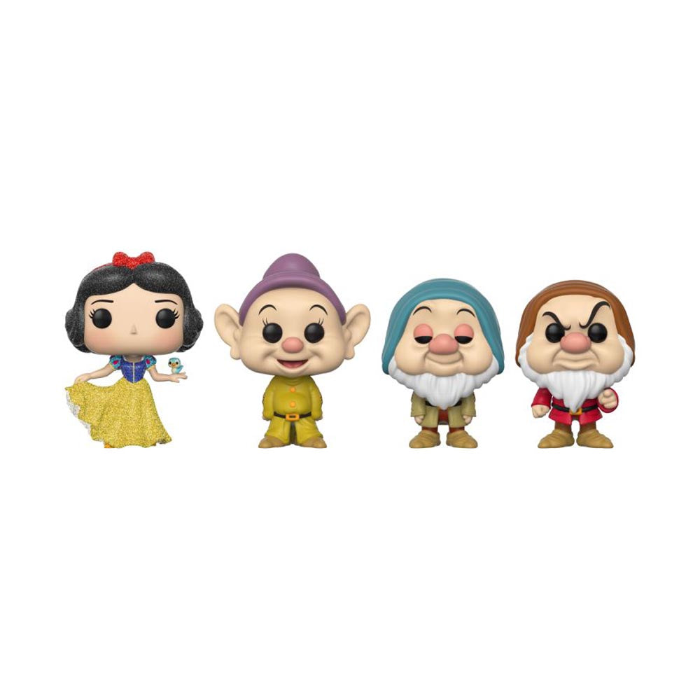 Snow White Dopey Sleepy Grumpy Ex. Diamond Glitter Pop! 4pk