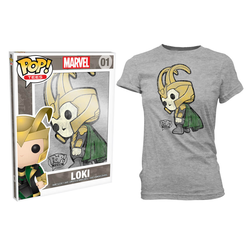 Thor Loki Pop! T-shirt dames grijs