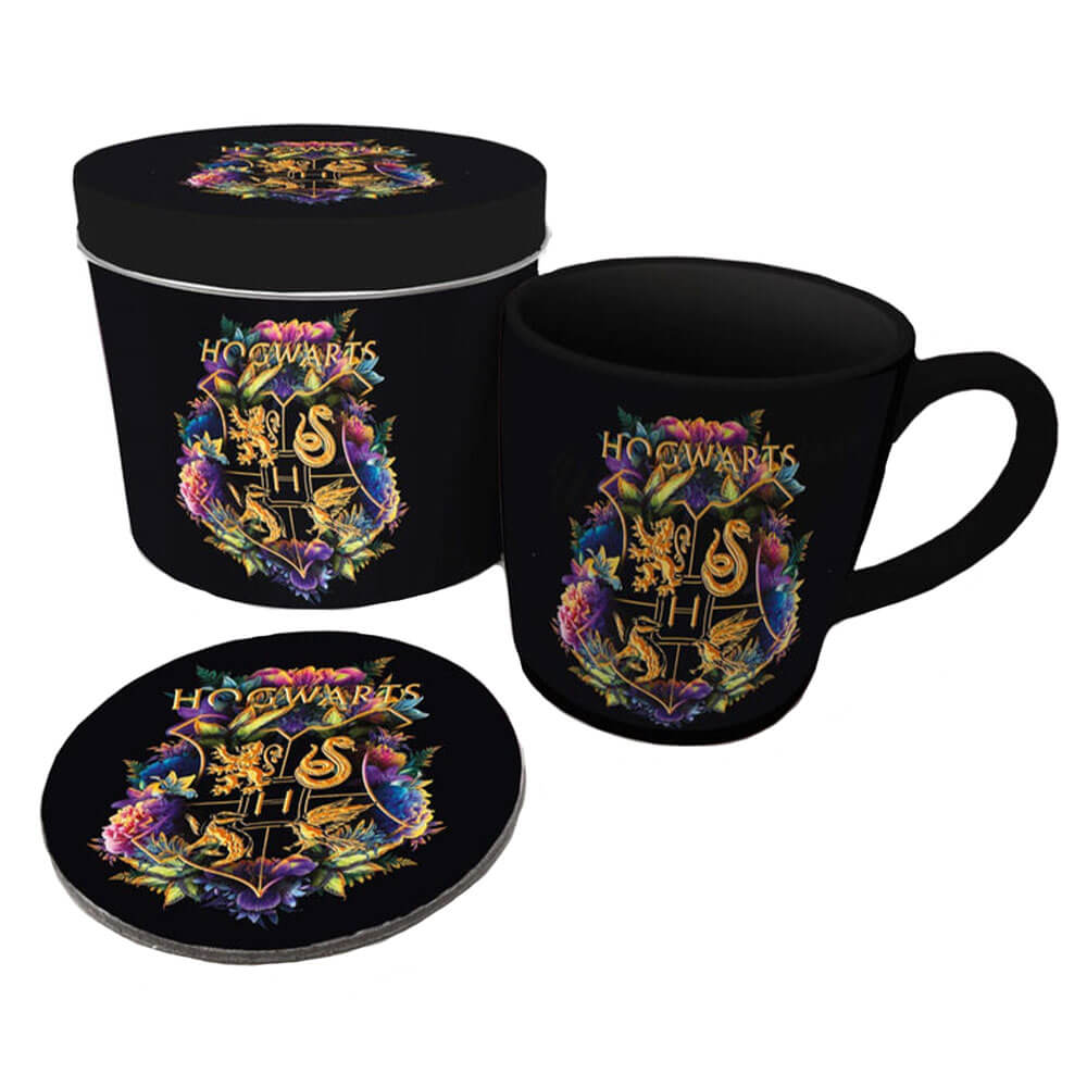 Taza y montaña rusa en el set de regalos de estaño