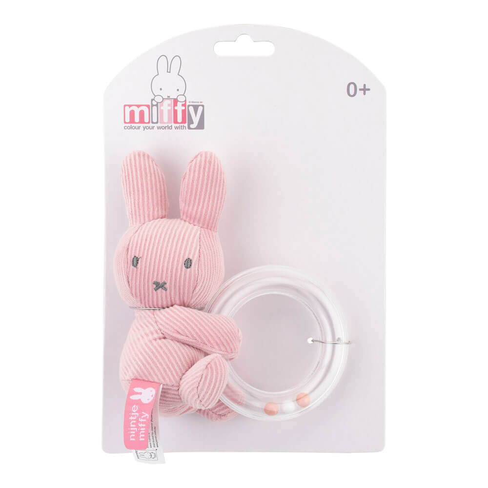 Miffy ring rattle med pärlor