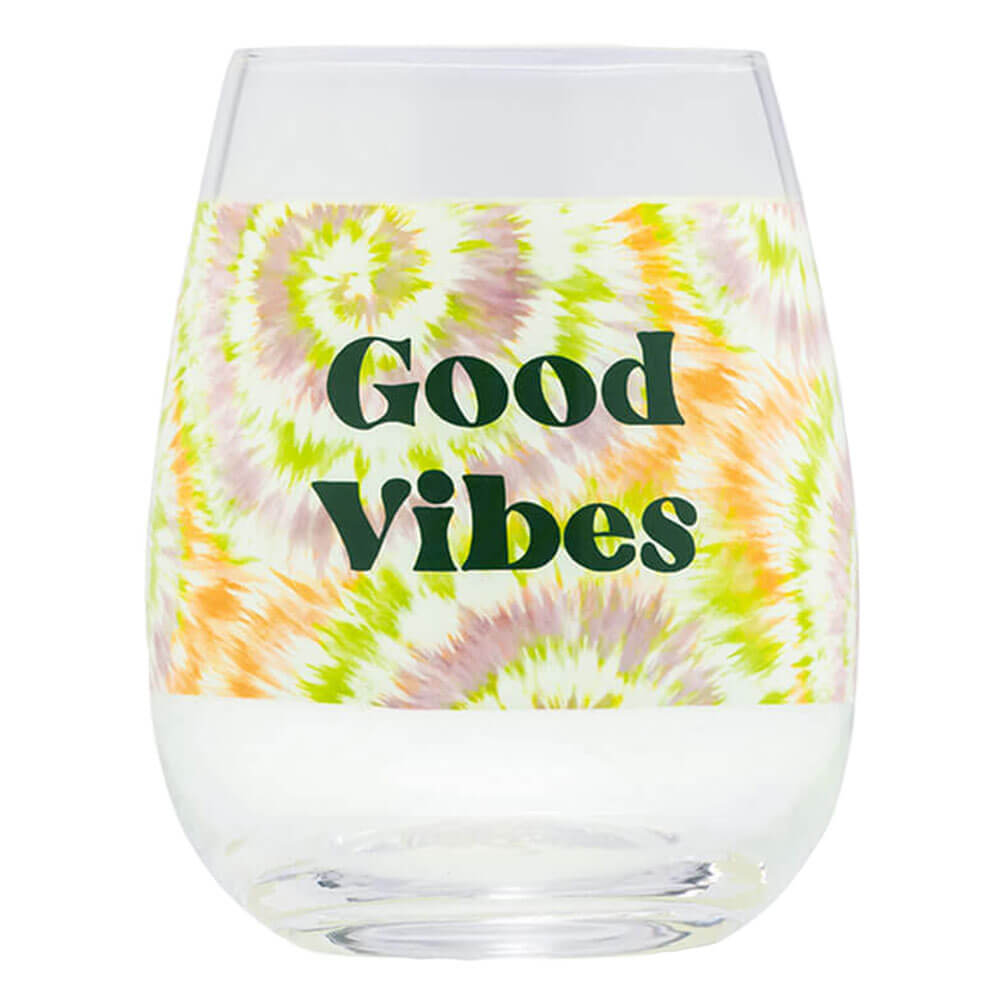 Tie Dye Wine Glass