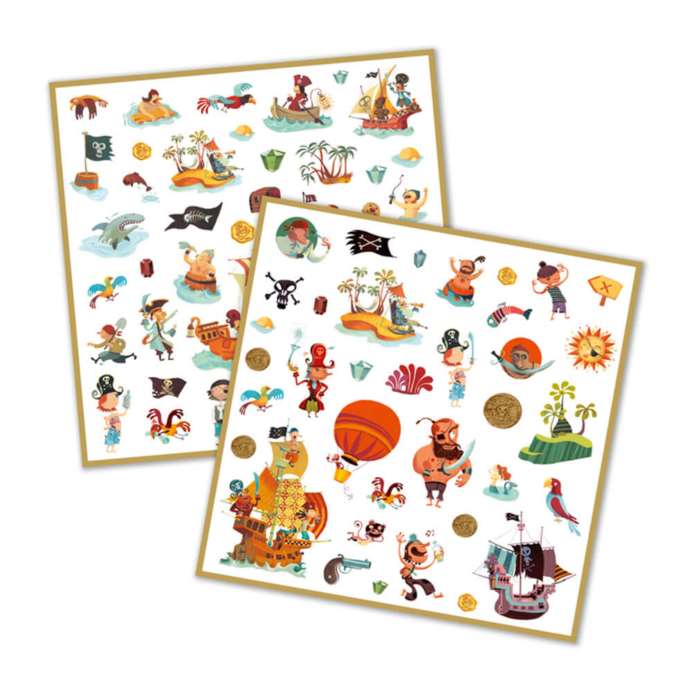 DJECO -stickers Set 160pcs ingesteld