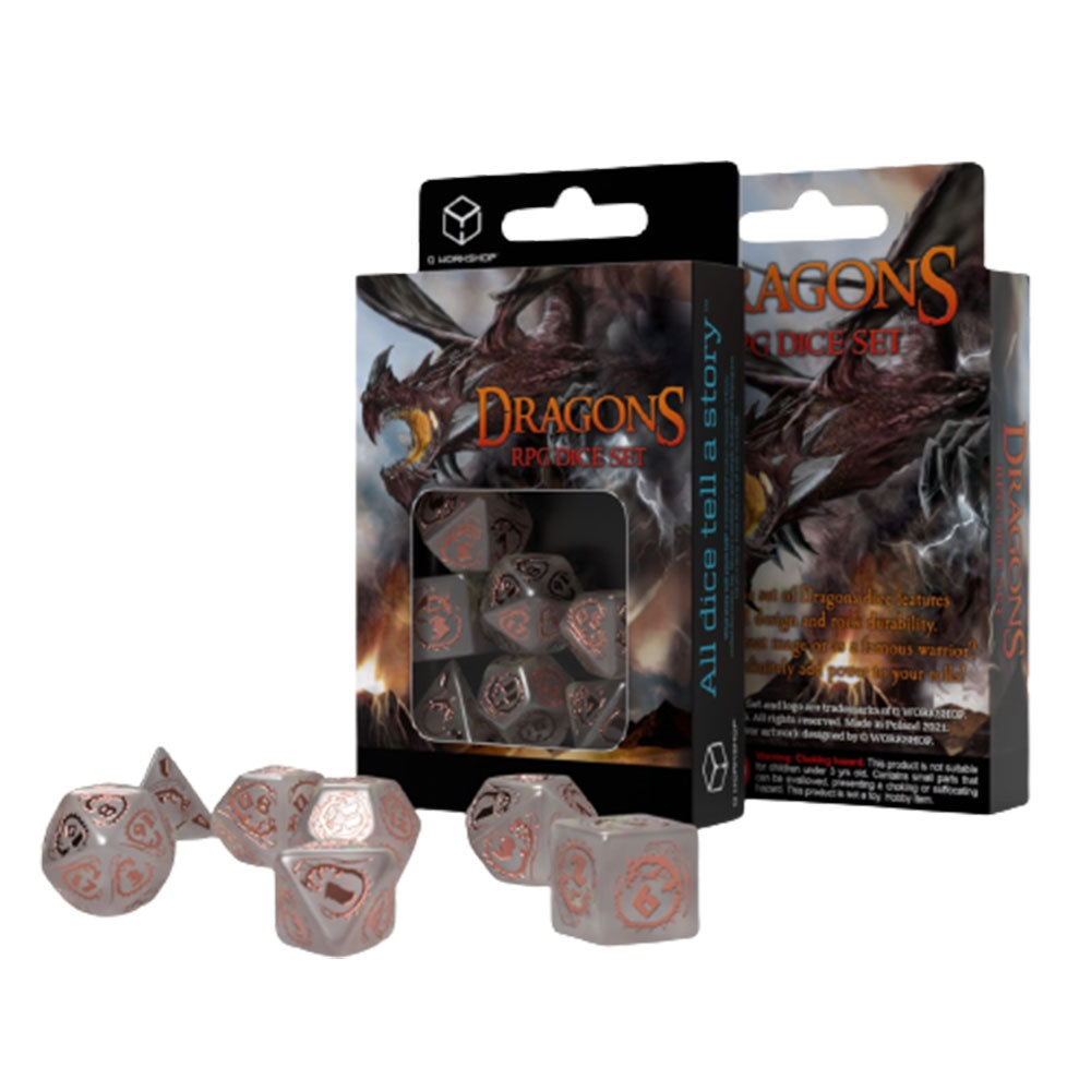 Q Workshop Dragons RPG DICE (sett med 7)