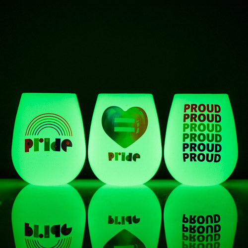 Glow-in-the-Dark Rainbow Pride Wine Cup (1pc Random)