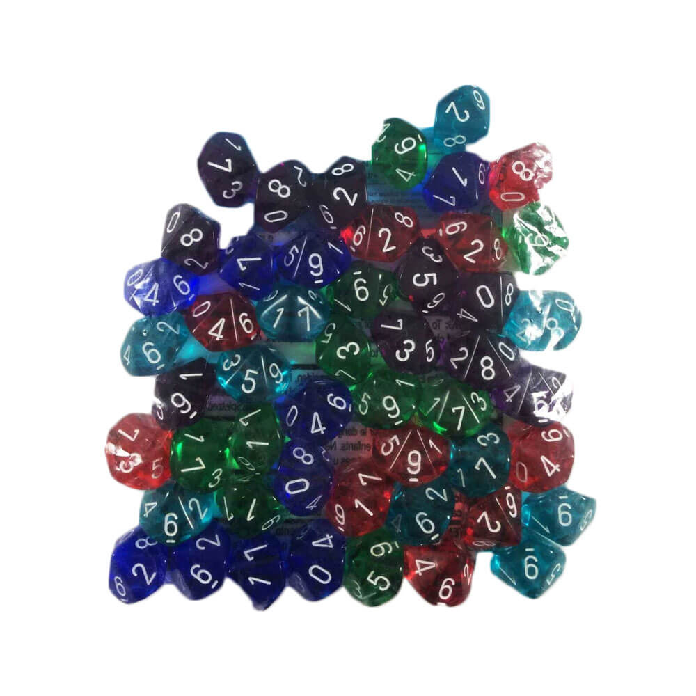  Chessex Großbeutel mit durchscheinenden Würfeln