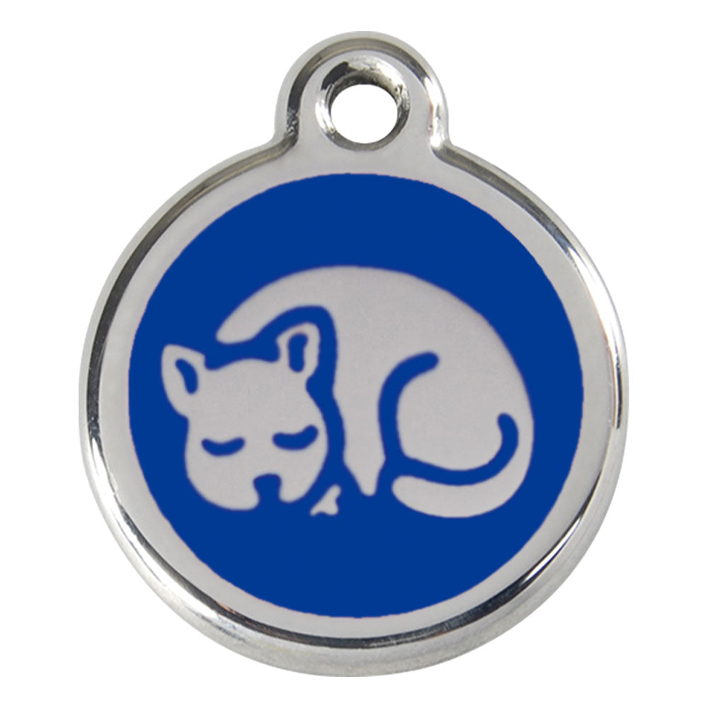 Tags de gato de esmalte de gatinho em aço inoxidável (pequenos)