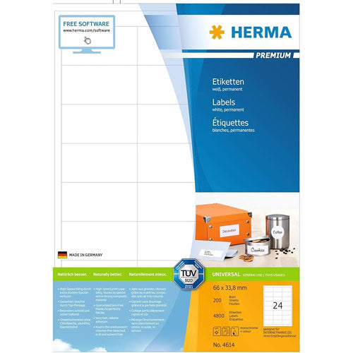 Herma Premium Labels A4 66mm 200pc