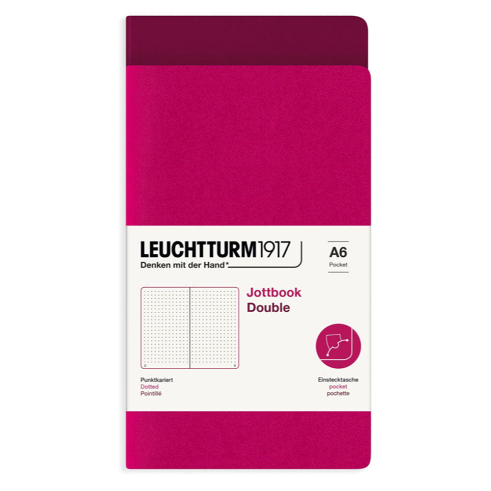 Leuchtturm Twin Pack Jottbook prickade A6