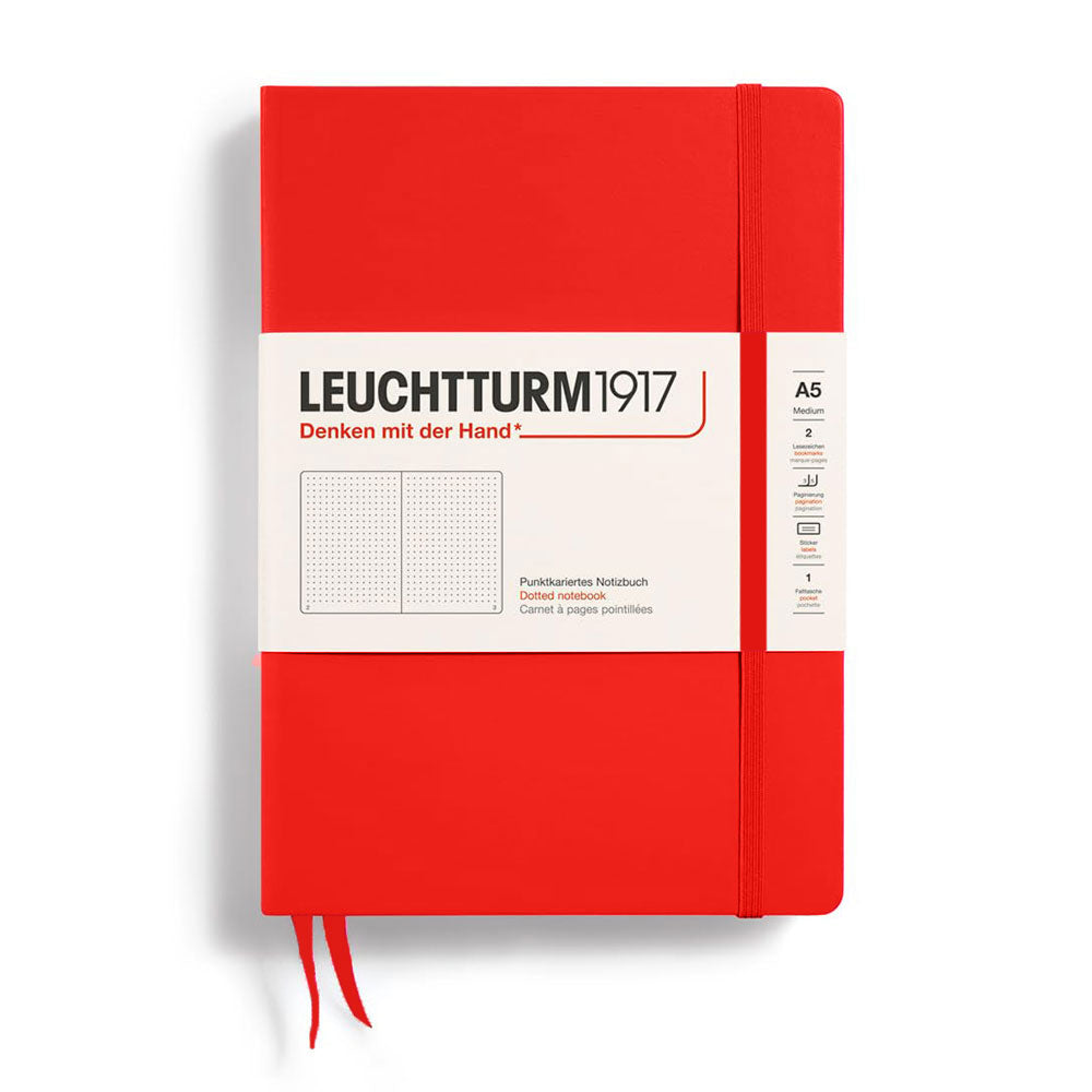 Leuchtturm Hardcover prikket notebook A5 (rød)