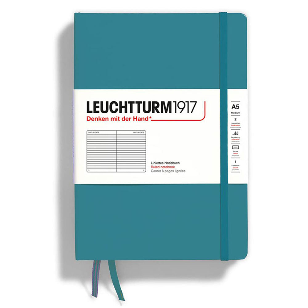 Leuchtturm Hardcover styrde anteckningsbok A5 (blå)