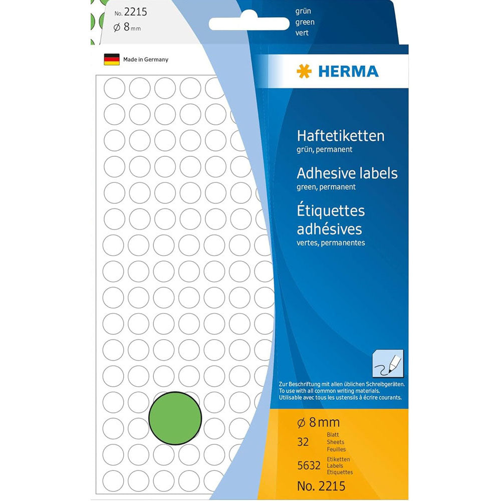 Herma Colored Adhesive Dot Etiketter (Green)