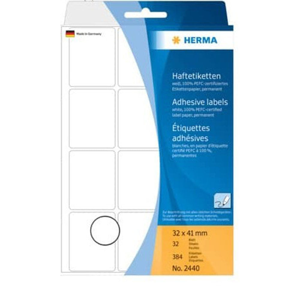 Herma Multi-Purpose Adhesive Etiketter 32mm (vit)