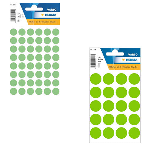 Herma Multi-Purpose Round Sticker Labels (Green)