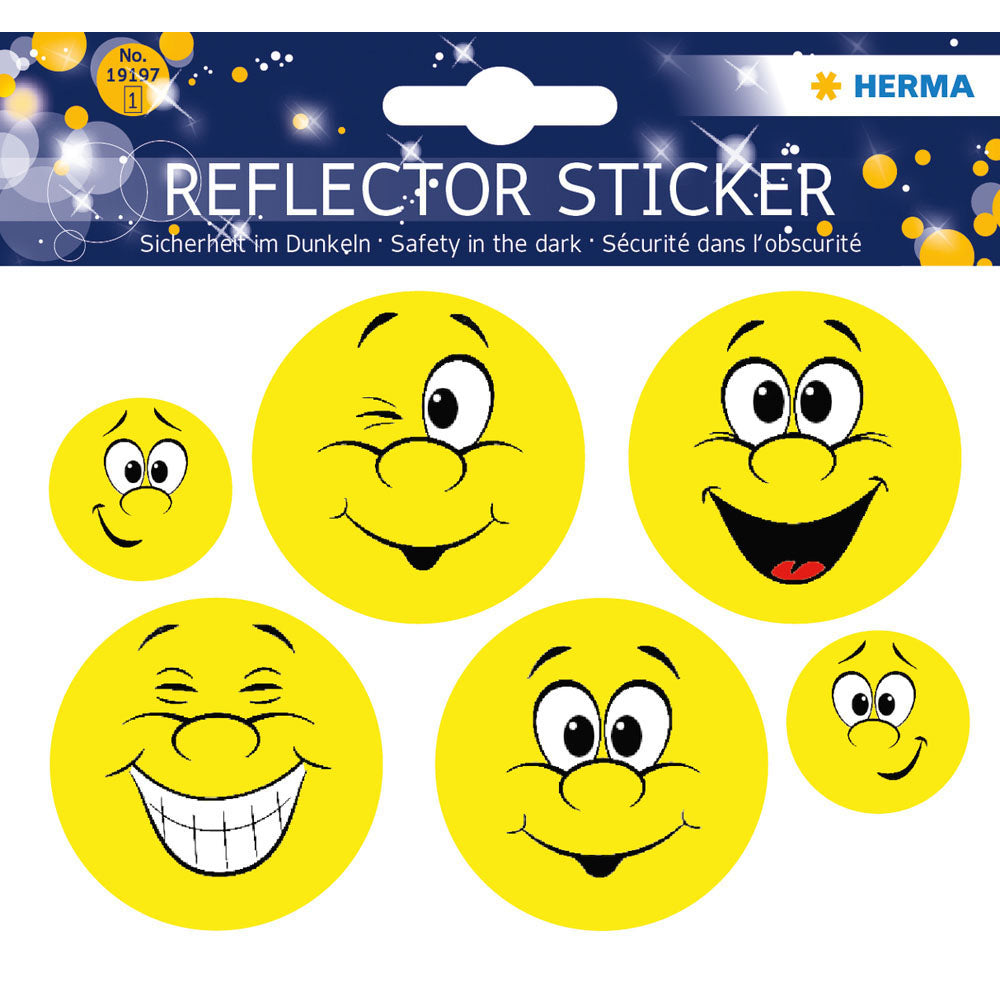 Herma Happy Face Reflector Sticker