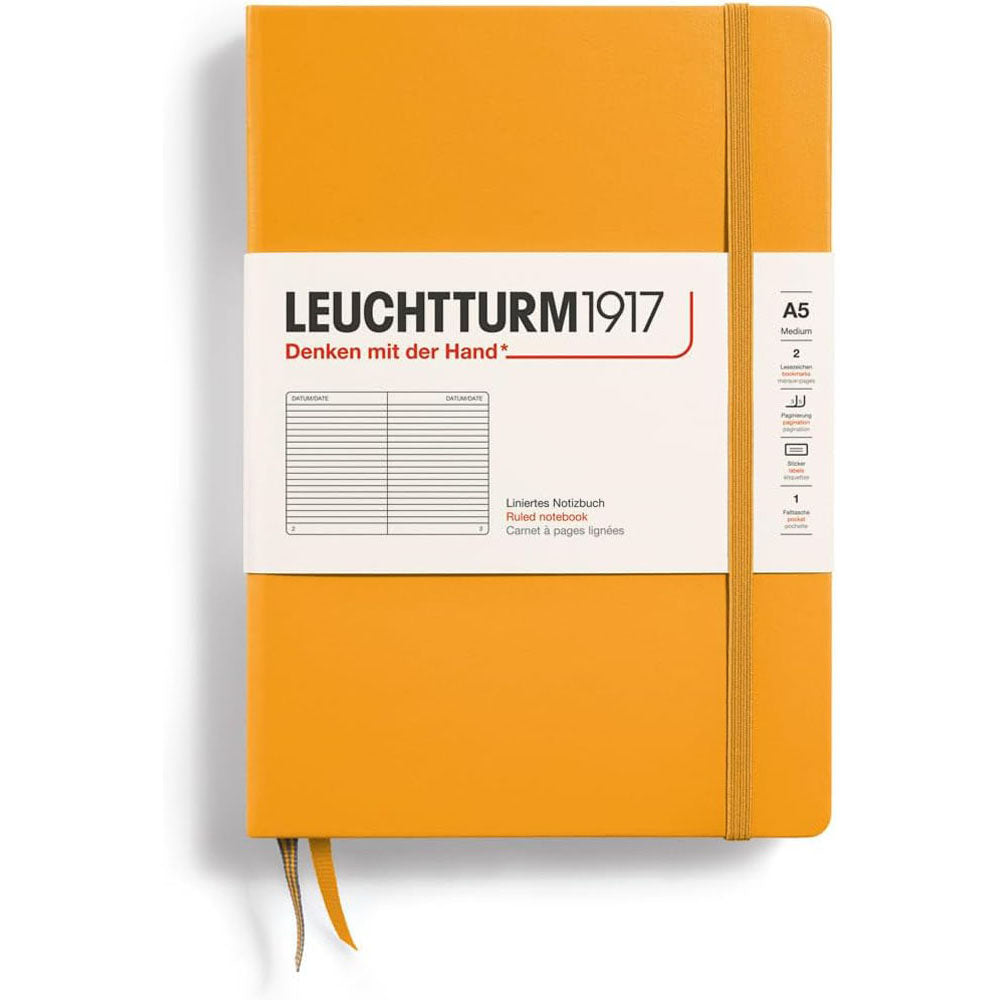 Leuchtturm Hardcover styrde anteckningsbok A5 (orange)