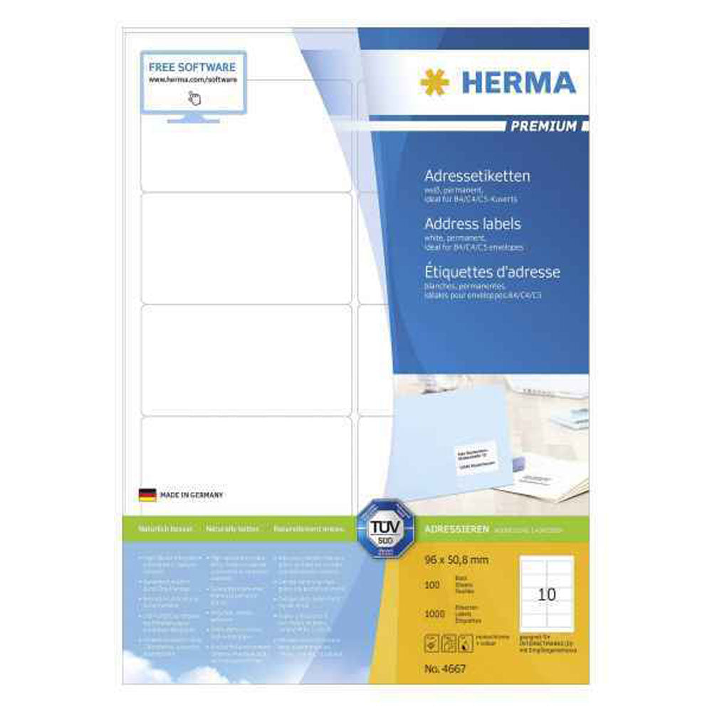 Herma PremiumアドレスラベルA4 100pc