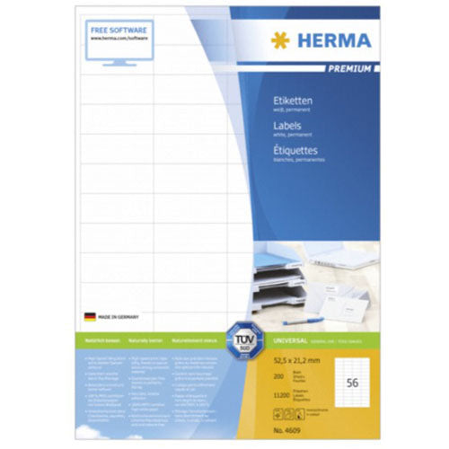 Herma Premium Labels A4 52.5mm 200pc