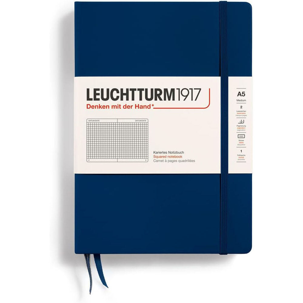 leuchtturmハードカバー四角ノートブックA5（青）