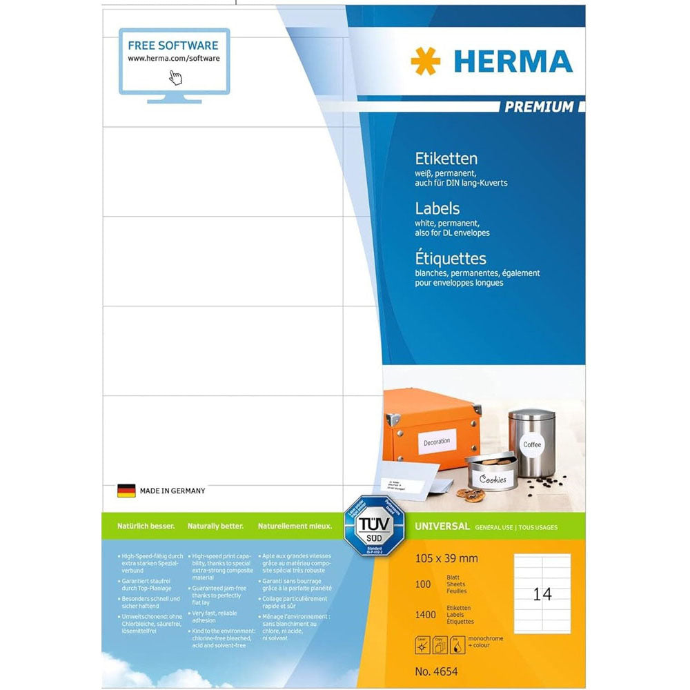 Herma Premium Etyels A4 105 mm 100pc