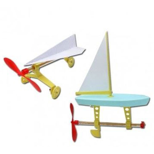 Rubber Band Powered Propeller Engine Sailboat DIY Set