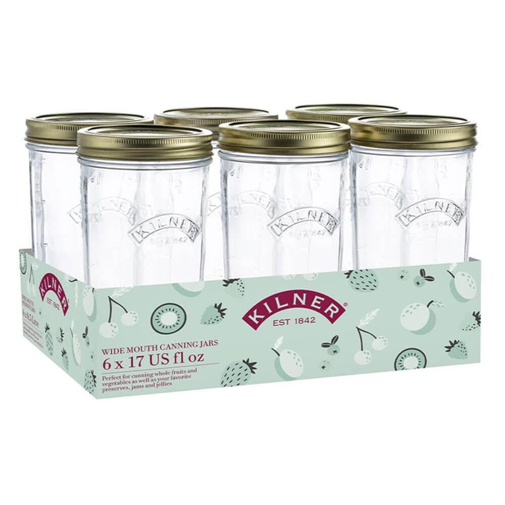 Kilner Wide Mouth Preserve Jar Set (6 st)