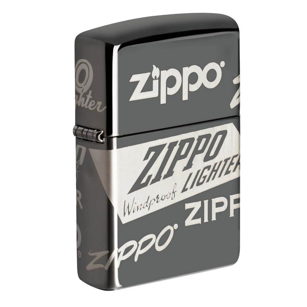 Zippo zwart ijsontwerp lichter