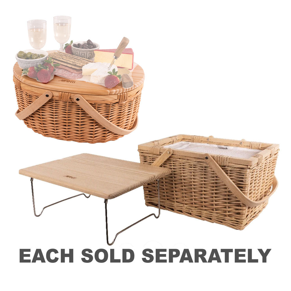 Avanti 2-Person Pine Wood Top Insulated Zen Basket