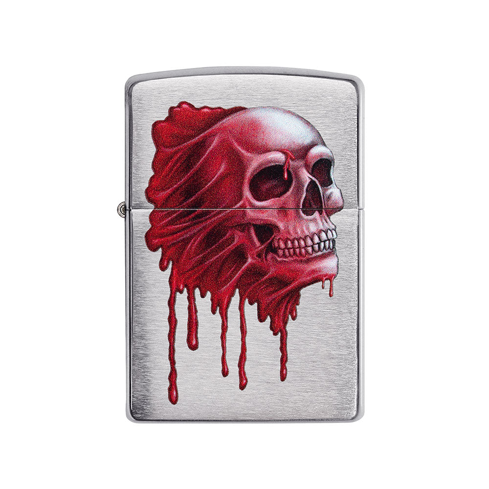 Briquet de la conception du crâne rouge zippo