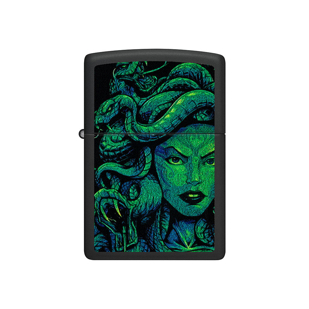 Zippo Medusa Design Black Matte Windproof Lighter