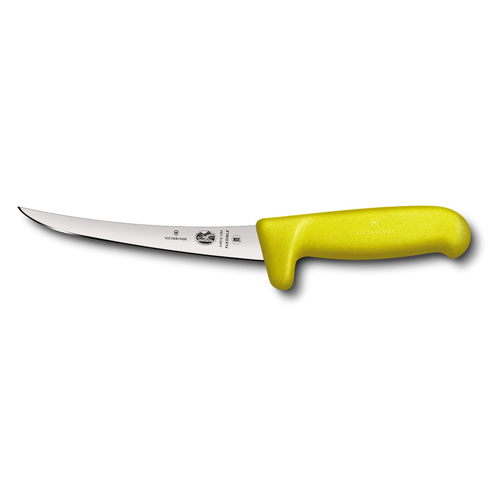 Coltello da bordo a lama stretta curva di fibrice 15 cm (giallo)