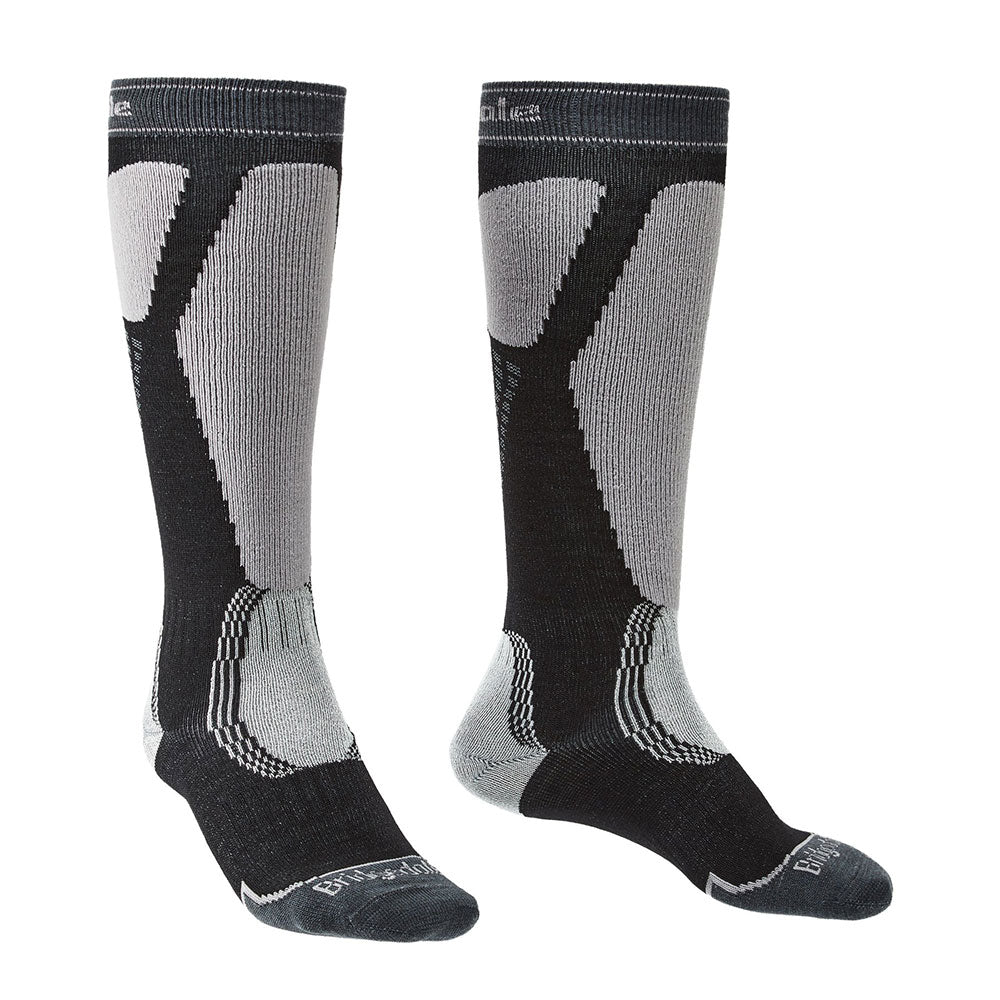 Ski fácil en los calcetines de rendimiento merino (negro/gris claro)