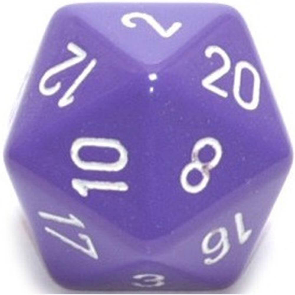 D20 terninger ugjennomsiktig (34 mm)