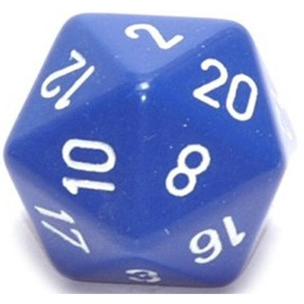 D20 terninger uigennemsigtige (34 mm)