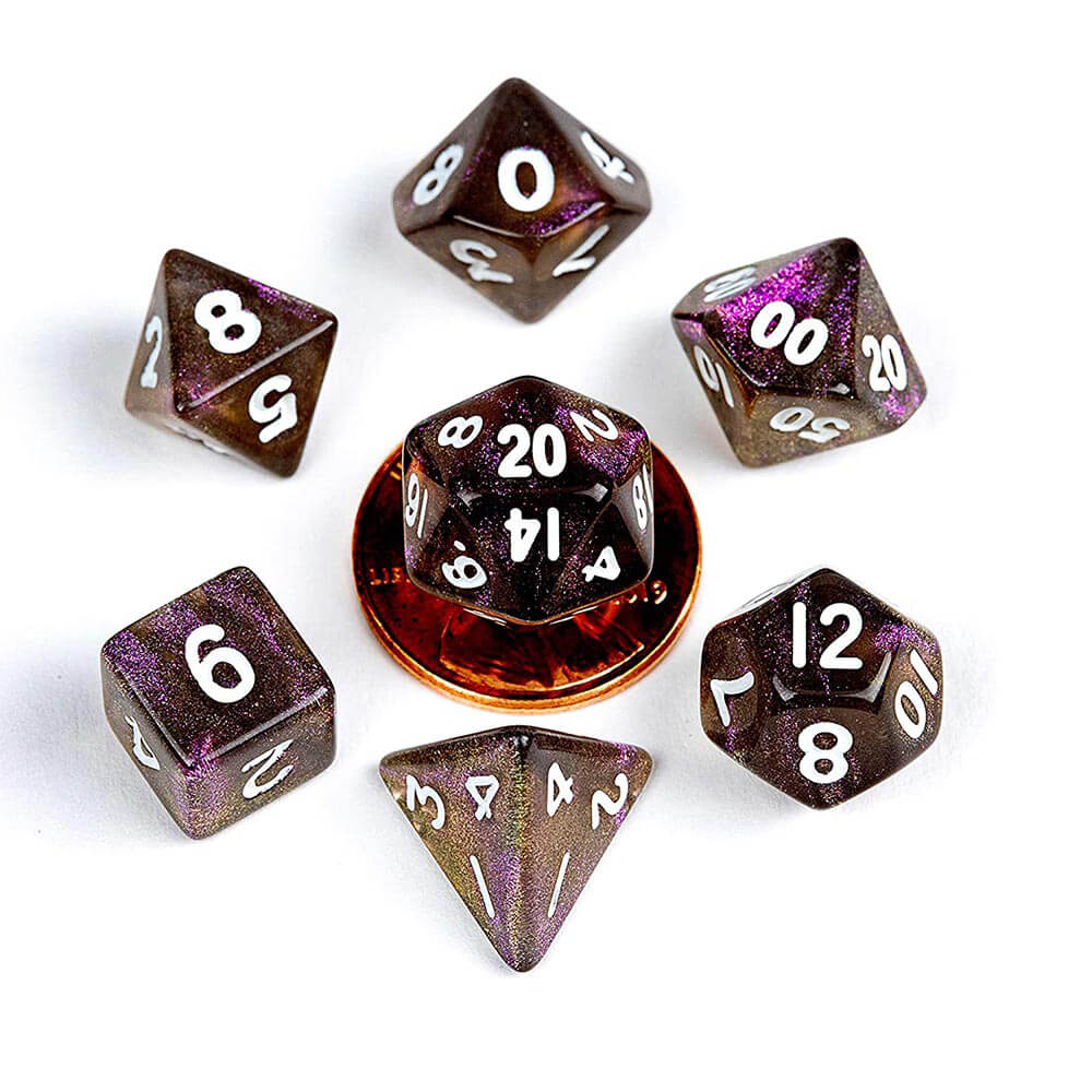 MDG Acryl 10 mm Poly Dice Set Stardust