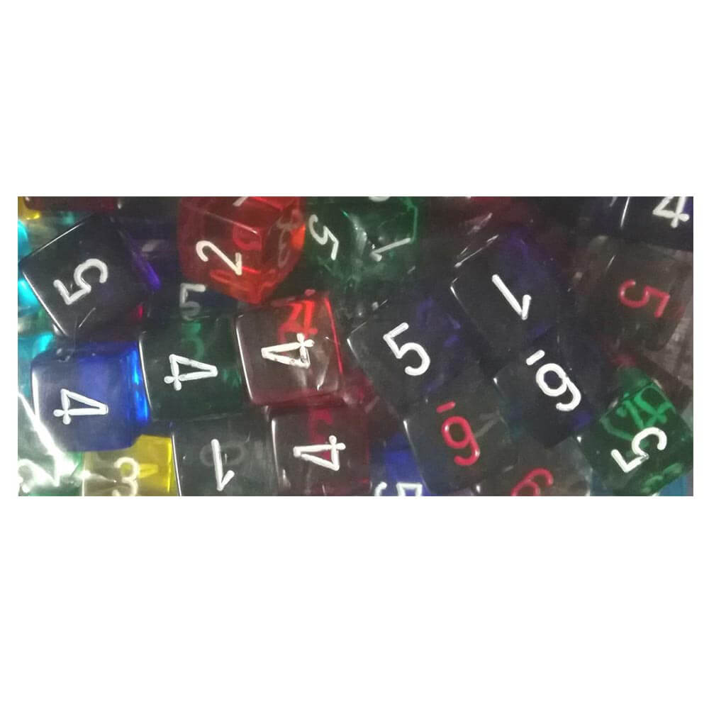 D6 DICE variou poliedral solto (50 dados)